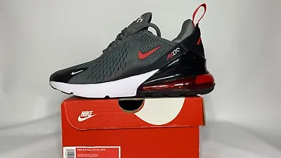 Nike Air Max 270 GS Iron Grey University Red Size 5.5Y - 7Y Black DR8700-001 • $109.99
