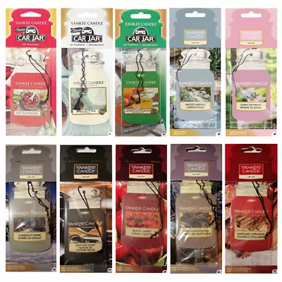 Yankee Candle Single Paper 2d Car Jar Scented Hanging Air Freshener • £2.99