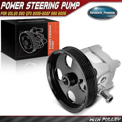 Power Steering Pump W/o Reservoir For Volvo S60 V70 2005-2007 S80 2006 21-155 • $86.99
