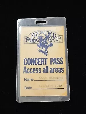 Vintage Major Matchbox Backstage Pass Personaly Used Michael Chugg Laminate • $18