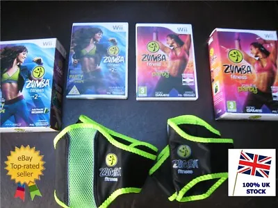 £9.45 • Buy Wii Zumba Fitness Party 1 +  2 Join The Party Zumba Belt / Video Games Bundle
