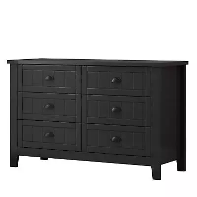 Drawer Dresser Cabinet Lockers Retro Shell-shaped Handle For Livingroom Black • $318.79