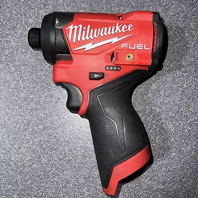 Milwaukee M12 Fuel 1/4in Hex Impact Driver - Red (3453-20) NO RESERVE .99c 10/10 • $41