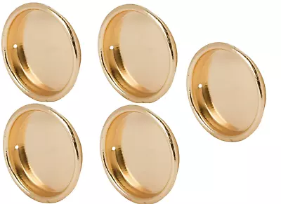 (5) 2-1/8  Wardrobe Flush Finger Pull Brass Package. • $14.99