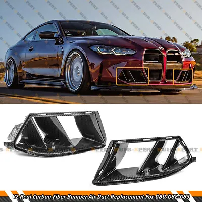 For 21-24 Bmw G80 G82 M3 M4 Prepreg Dry Carbon Fiber V2 Bumper Air Duct Inlets • $422.99