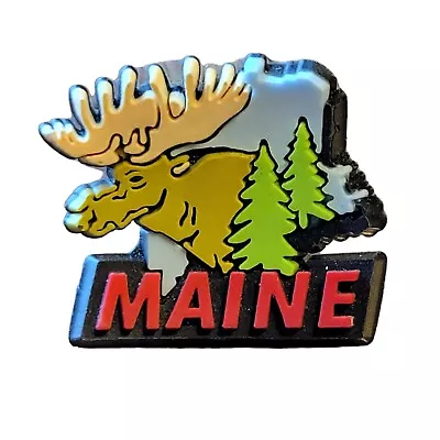 MAINE Rubber Travel Pin - Moose • $8.88