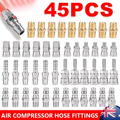 45PCS Air Hose Fittings Nitto Coupling Male Female Barb Coupler Compressor Tools • $24.95