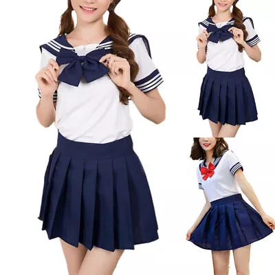 Japanese Sailor School Uniform Fancy Dress Women Girls Anime Fancy Dress Outfit  • £10.55