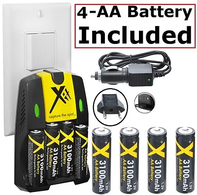 3100mAh 4AA BATTERY & HOME+CAR CHARGER FOR CANON POWERSHOT A810 • $12.95