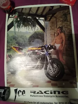 $12.06 • Buy Ice Racing Poster Features Suzuki GSX-R Streetfighter & Glamour Model