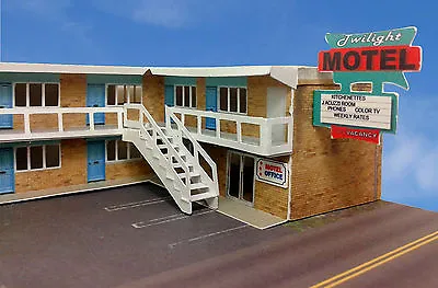 N Scale Building -   Twilight  Motel Pre-Cut Card Stock (Paper Kit) • $10.34