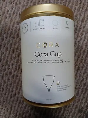 Cora Menstrual Cup Medical Grade Silicone 12hr Leak Protection Size 1 • $9.99