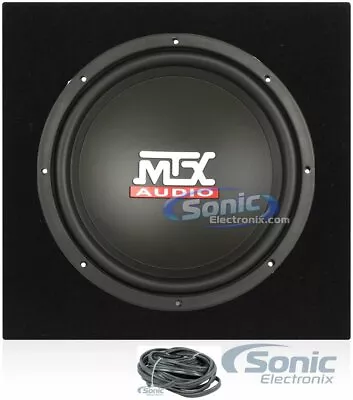 MTX Audio TN12-04 12” Subwoofer + Single 12  Sealed Sub Enclosure + Speaker Wire • $139.99