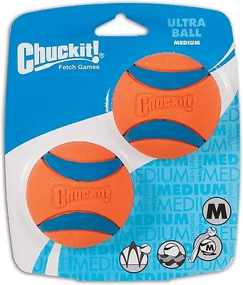 £9.99 • Buy Chuckit Ultra Ball Medium 2 Pack-Fetch Balls For Dogs!