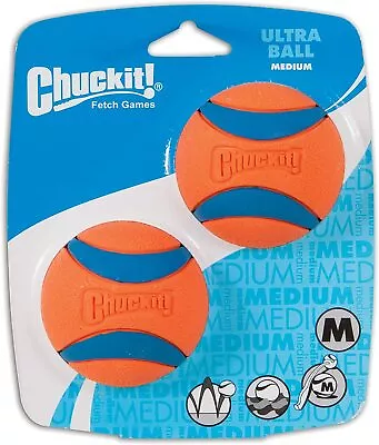 £10.95 • Buy Chuckit Ultra Ball Medium 2 Pack-Fetch Balls For Dogs!