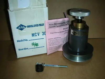 Hi-Lo MCV30 Variable Adjustable Speed Pulley Sheave Bore Size 1/2  Or 5/8  NOS!! • $300