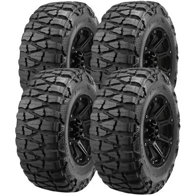 (QTY 4) 33x12.50R17LT Nitto Mud Grappler 120Q Load Range E Black Wall Tires • $1447.96