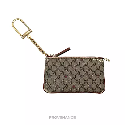 🔴 Gucci Key Pouch Cles - Micro GG Supreme Stars Red • $187