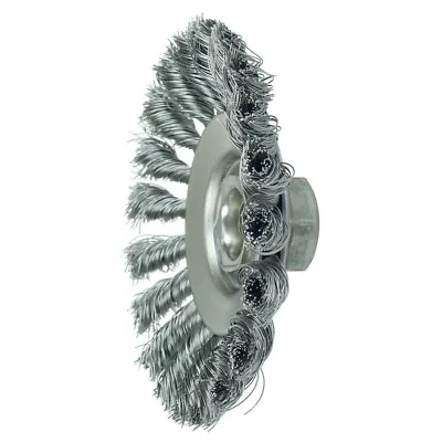 Weiler 13476 Knot Wire Bevel Brush Wheel 4-1/2  Diameter Steel 5/8  11 Nut • $26.99
