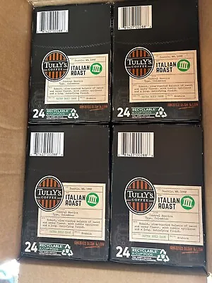 Tully's Coffee Italian Roast Single-Serve K-Cup Pods Dark Roast 4 ~ 24/Box 96 Ct • $38.99