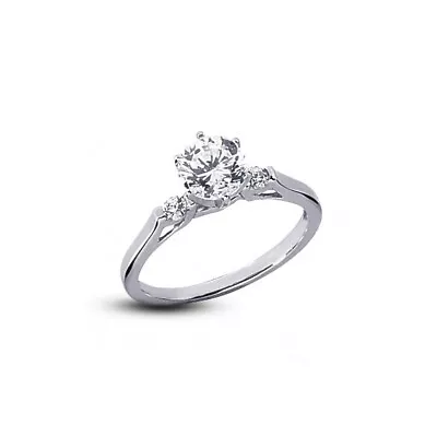 1.41 CT E/VS2 Round Natural Certified Diamonds Platinum Classic Engagement Ring • $4443.26