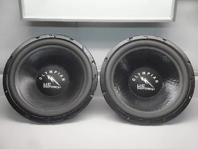 Old School  HiFonics 12  PAIR 8 Ohm O.G. OLYMPIAN Car Subwoofers RARE USA 12's • $195