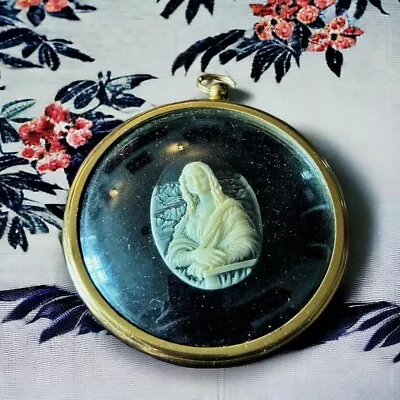 Vintage 1980s Peter Bates Mona Lisa Cameo Art Frame • £15