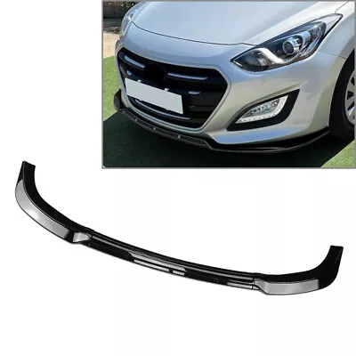 Glossy Black Front Bumper Lip Splitter Spoiler For Hyundai I30 MK2 MK2.5 2012-17 • $80.73