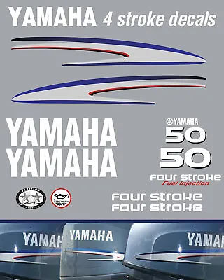 YAMAHA 50hp 4 Stroke Fuel Injected Outboard Decals • $45.02