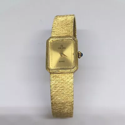 Lady's 14K Yellow Solid Gold Concord Quartz Watch Factory Marked Case 6 Inch • $2750