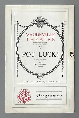 Andre Charlot's  POT LUCK!  Beatrice Lillie / Maidie Scott 1922 London Program • $59.99