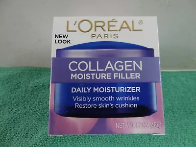 $15.99 • Buy L'Oreal Paris Collagen Moisture Filler Daily Moisturizer Day/Night Cream 1.7 Oz