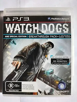 ❤️Watch Dogs -- ANZ Special Edition (Sony PlayStation 3 2014) • $5.99