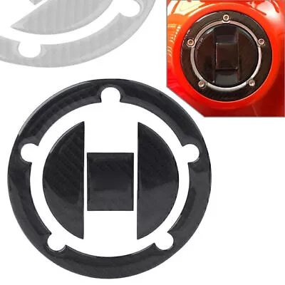 Real Carbon Fiber For GSXR 1000 750 600 Fuel Tank Sticker Gas Cap Cover 3D Decal • $12.84