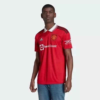 Adidas Manchester United 22/23 Home Authentic Jersey Graphic Logo Red Size Large • $39.95