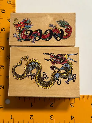 New Year's & Chinese Dragon - 429H Rubber Stamps By All Night Media • $9.99