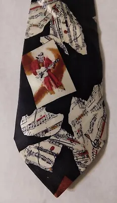 Vtg TIE Necktie By MICHAEL JORDAN Bugatchi 100% Silk CHUCK BERRY Jonnie B. Good • $29.95