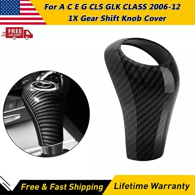 Gear Shift Knob Carbon Fiber Cover For Mercedes-Benz A C E G GLS Class W204 W212 • $10.70