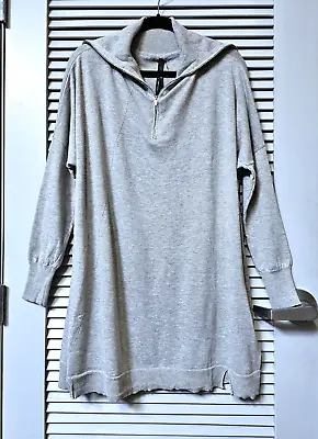 Gray Zip-up Neck Collar Knit Dress XL • £17.52