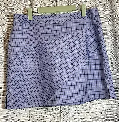 Lady Hagen Purple Plaid Skirt/ Skort Size 10 • $12