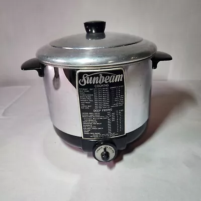 Sunbeam Cooker /  Deep Fryer With Basket  Model CF Tested Works Vintage  • $24.99