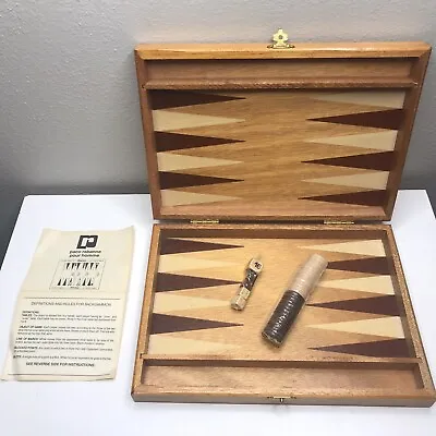 Vtg Miniature All Wooden Backgammon Set Pace Rabanne Gift Set Macys RARE NOS • $39.99