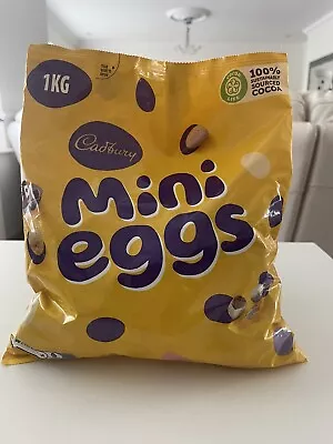 Cadbury Mini Eggs Mega Pouch 1Kg Easter - Milk Dairy Chocolate Gift Bag Treat • £28.50