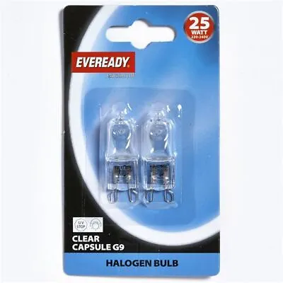 Halogen Capsule Bulb Energy Class E Halopin Oven Light Lamp Cooker Twin Pack 25W • £2.88