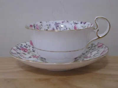 Vintage Radfords Bone China Pink Roses Teacup & Saucer Set • $12.77