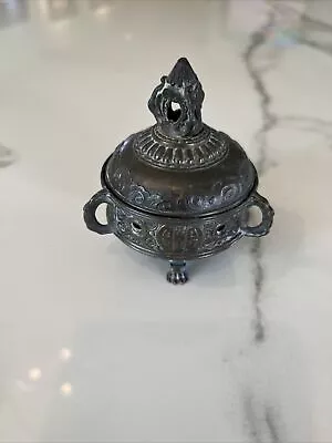 Vantine's Bronze Incense Burner - Asian Style No. 1027 - Made In France - 1920's • $85