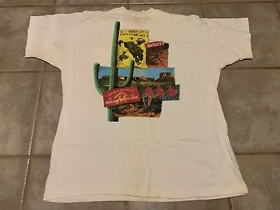 VINTAGE Marlboro Country Store Western State Fair Pocket Stained Shirt XL • $39.95