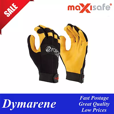 Maxisafe Leather Mechanics Safety Work Gloves Automotive Building Construction • $50.99