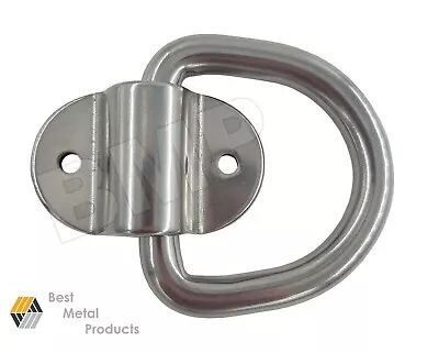 (2) Stainless Steel D-Ring 3/8  Bolt-On Anchor Trailer 1000206 • $13.60