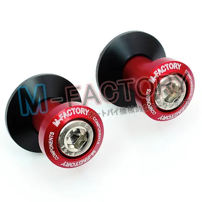 RED Billet Swingarm Spools For Kawasaki ZX-6R ZX10R 2007 2009 2008 10 Ninja 10mm • $20.52